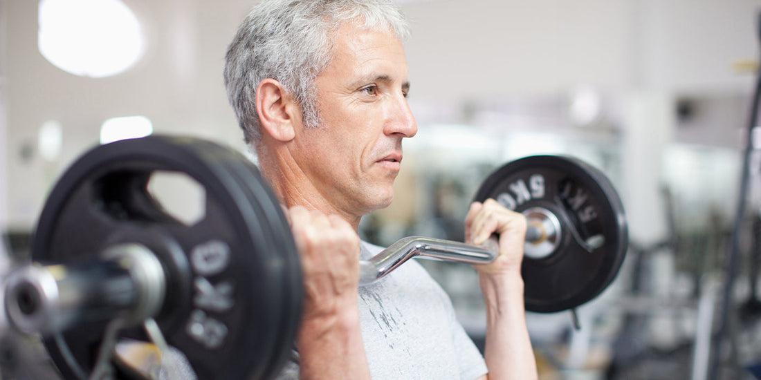 Man lifting weights